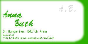 anna buth business card